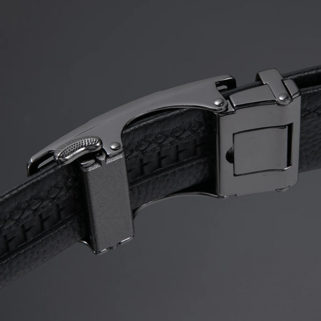 Cinturón Tico Hebilla Automática Cuero Vacuno Estilo Casual Elegante