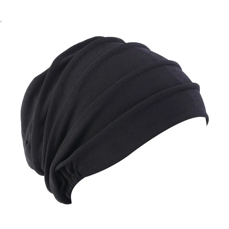 Gorro respirable para mujer, turbante Hijabs para mujer, gorro de tela elástica para la cabeza, gorro suave con volantes para quimio contra el cáncer, bufanda musulmana, venta al por mayor