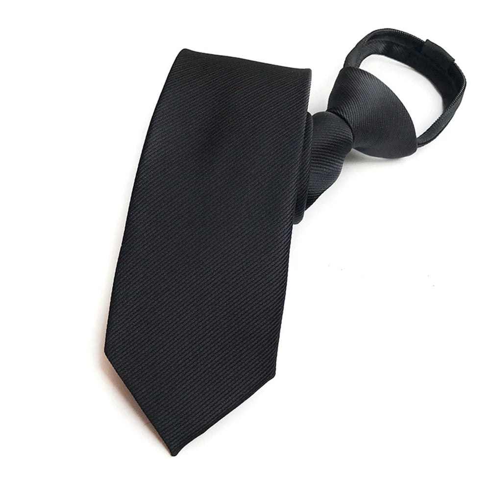 Corbata Preatada Con Cremallera Clásica De Negocios y Estilo Tico