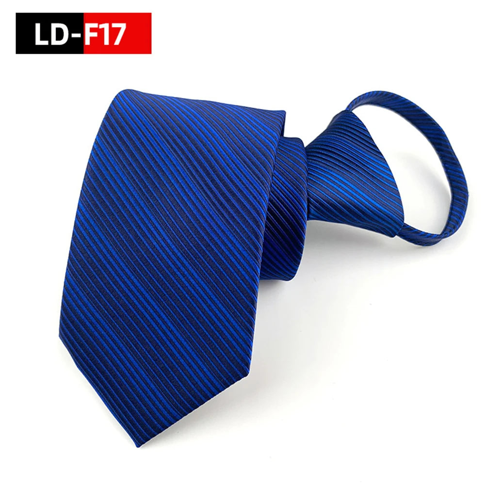 Corbata Preatada Unisex | Cremallera | Rayas y Floral | Cachemira