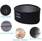 Auriculares Bluetooth para dormir, diadema deportiva, finos, suaves, elásticos, cómodos, inalámbricos, para música, máscara para ojos para dormir lateral