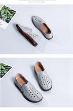 Mocasines Oxford de Cuero Azul | Costura Detallada | Zapatos Planos | Para Todas las Estaciones
