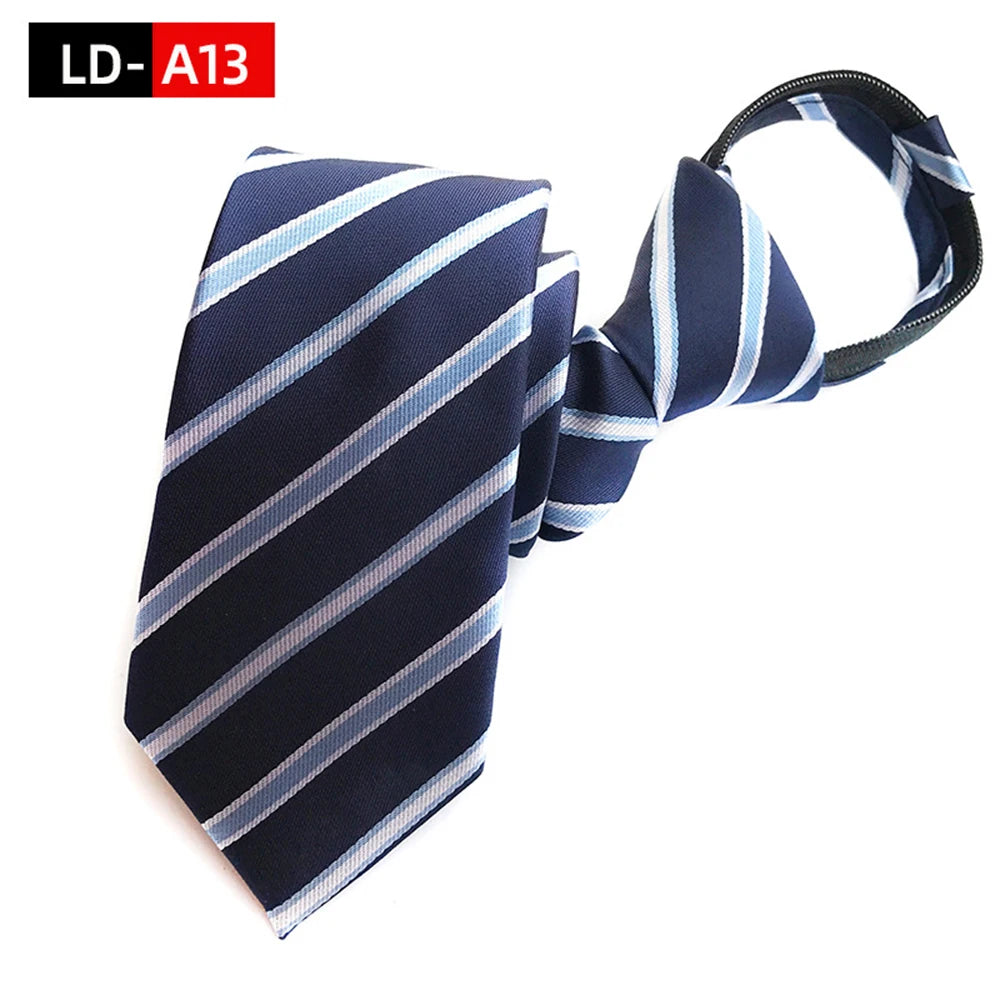 Corbata Preatada Con Cremallera Clásica De Negocios y Estilo Tico
