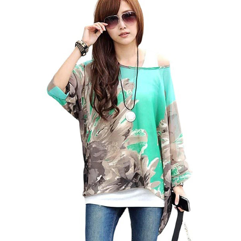 Vestido casual bohemio estilo chiffon disponible en tallas grandes 4XL 5XL 6XL vestido vintage floreado con cuello en O camiseta estilo long top