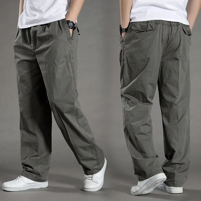 Pantalones Cargo para Hombre | Algodón Negro y Talla Grande | Multiusos | Ticotrendy