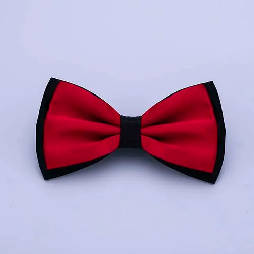 Pajarita ajustada para hombre, pajarita clásica de color negro y dorado, color rojo, verde, rosa, azul y blanco
