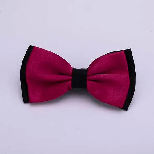 Pajarita ajustada para hombre, pajarita clásica de color negro y dorado, color rojo, verde, rosa, azul y blanco