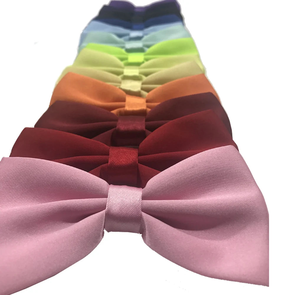 Pajarita ajustada para hombre, pajarita clásica de color negro y dorado, color rojo, verde, rosa, azul y blanco