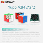 Yongjun-cubo magnético de plástico ABS para niños, cubo mágico educativo de juguete de 2x2x2, de 5x5x5Cm, modelo Yupo V2M