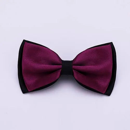 Pajarita ajustada para hombre, pajarita clásica de color negro y dorado, color rojo, verde, rosa, azul y blanco