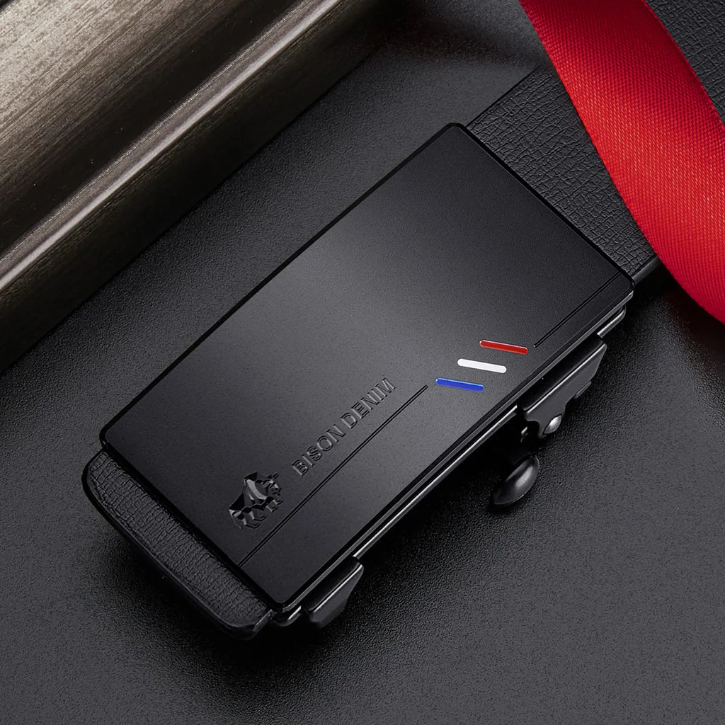 Cinturón Tico | Hebilla Automática | Cuero Genuino | Estilo Versátil