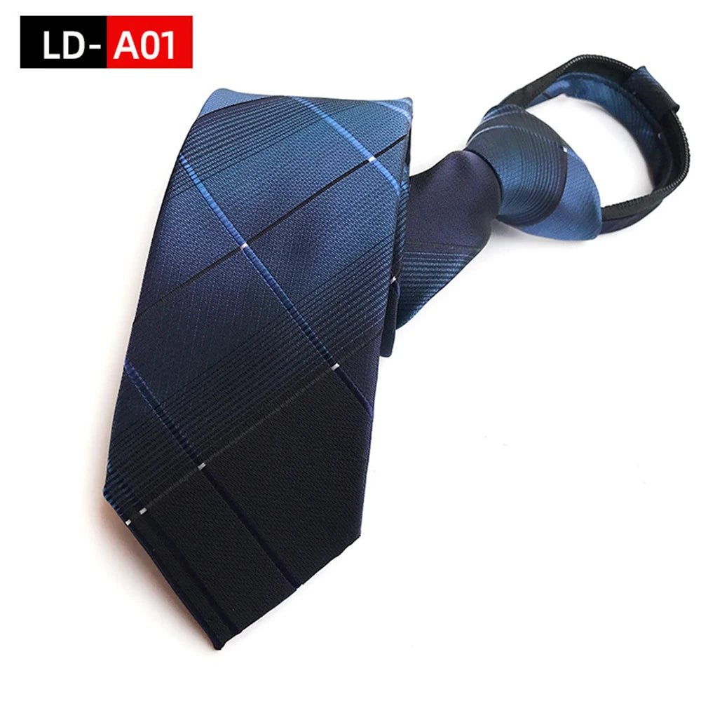 Corbata Preatada Con Cremallera Clásica De Negocios y Estilo Tico