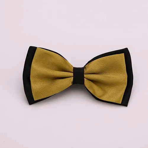 Pajarita ajustada para hombre, pajarita clásica de color negro y dorado, color rojo, verde, rosa, azul y blanco