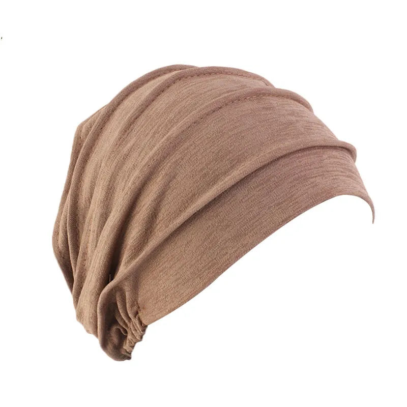 Gorro respirable para mujer, turbante Hijabs para mujer, gorro de tela elástica para la cabeza, gorro suave con volantes para quimio contra el cáncer, bufanda musulmana, venta al por mayor
