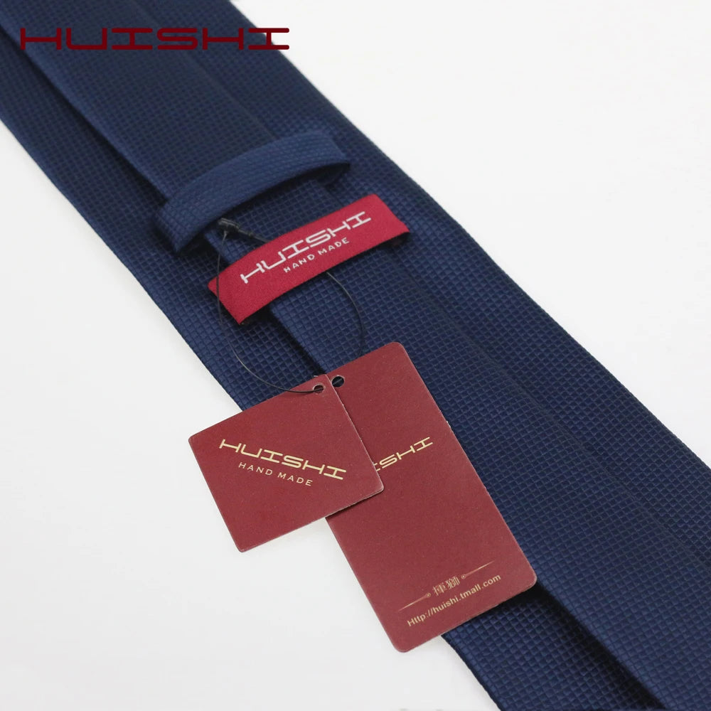 Corbata Jacquard Azul Oscuro Para Hombres Negocios Estilo Tico Elegante