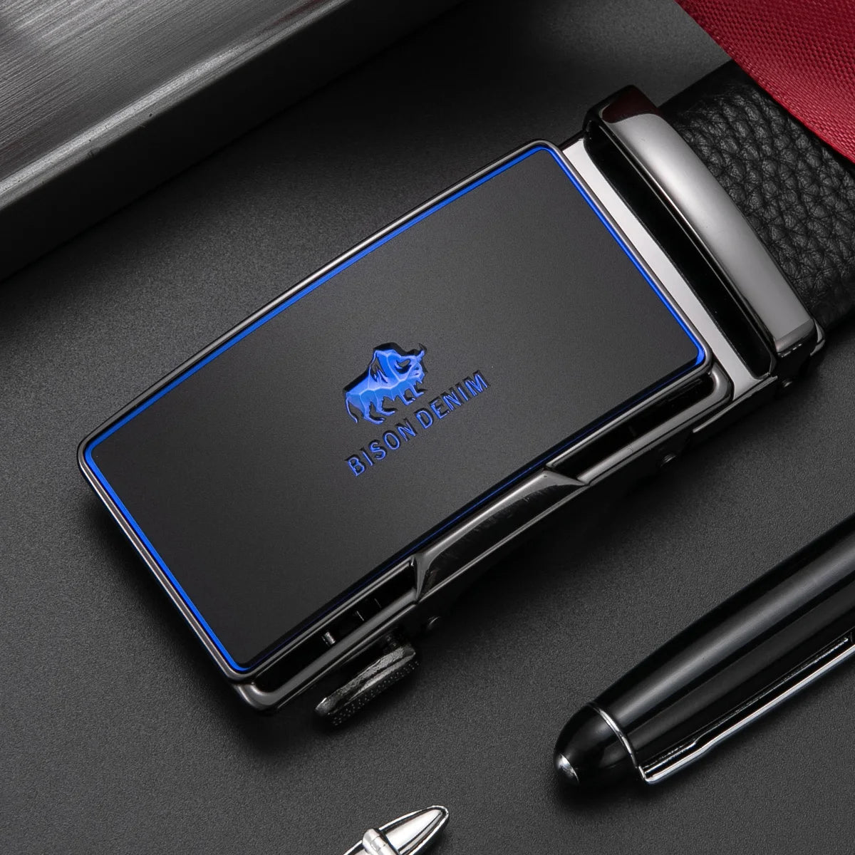Cinturón Tico Hebilla Automática Cuero Vacuno Estilo Casual Elegante