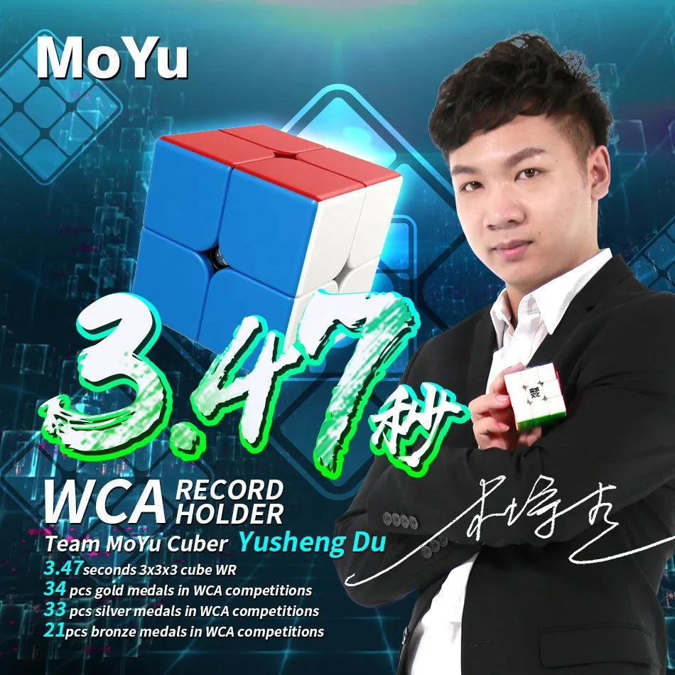 Moyu MeiLong Mini Pocket Cube Speed 2x2 Magic Cube Profession Puzzle Cube, educación para niños, juguetes para juegos, regalo