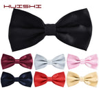 Pajarita ajustada para hombre, pajarita clásica de color negro y dorado, color rojo, verde, rosa, azul y blanco
