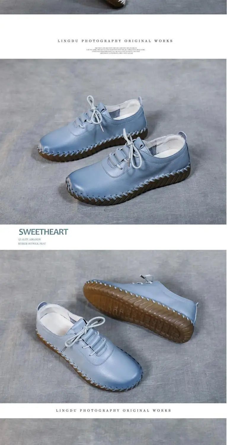 Zapatos Oxford de Diseñador | Cuero Partido | Transpirables | Cordones | Novedad