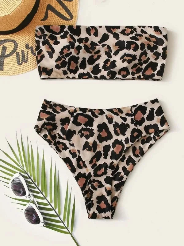 Bikini de Leopardo Push Up Brasileño - Traje Sexy y Moda 2025