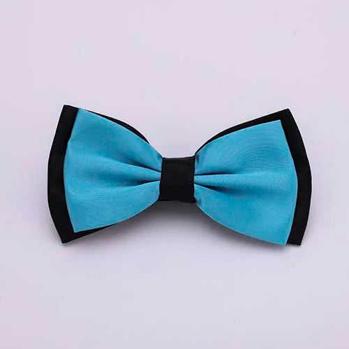 Pajarita ajustada para hombre, pajarita clásica de color negro y dorado, color rojo, verde, rosa, azul y blanco