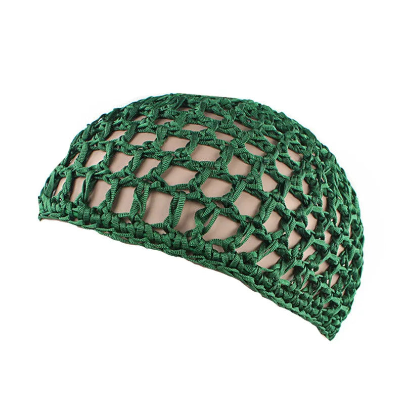 Nueva redecilla de punto suave para el cabello, gorro de redecilla de punto de rayón, gorro para el cuidado del cabello, cubierta nocturna para dormir de ganchillo, turbantes, accesorios de herramientas de estilismo