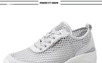 Zapatillas de Malla Hueca con Cordones | Plataforma EVA | Ligeras y Transpirables | Verano