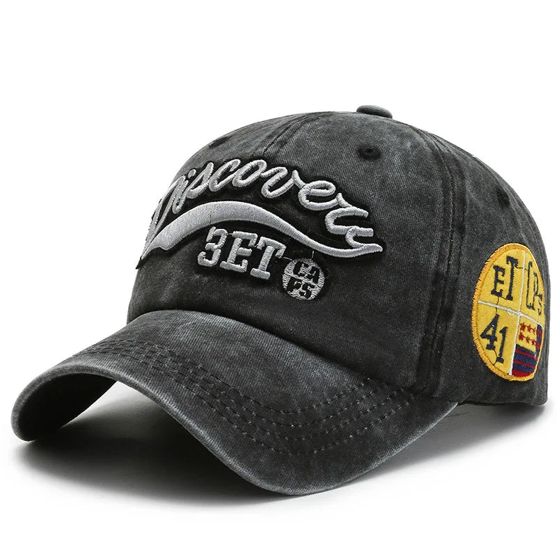 Gorra de Béisbol Retro Unisex | Bordado de Letras | Estilo Vaquero Hip Hop | Algodón
