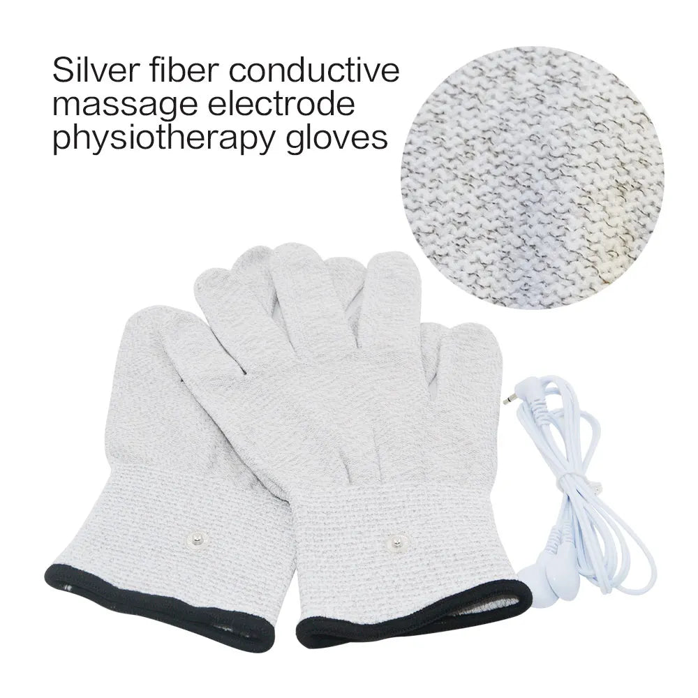 Guantes de Masaje de Fisioterapia Tens con Electrochoque Eléctrico