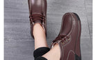 Botas Botines de Cuero Genuino para Mujer Tobillera Invierno Plataforma