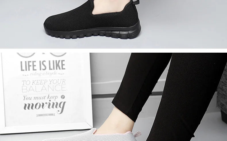 Zapatillas Deportivas Sin Cordones | Ligeras y Cómodas | Talla Grande | Verano