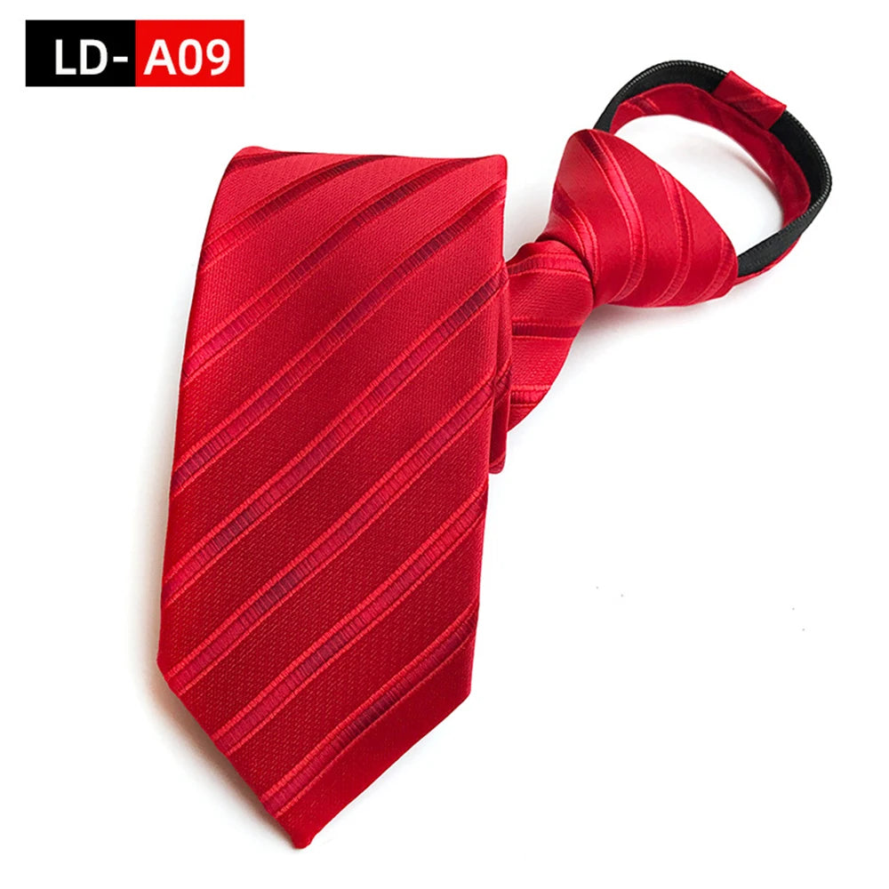 Corbata Preatada Con Cremallera Clásica De Negocios y Estilo Tico