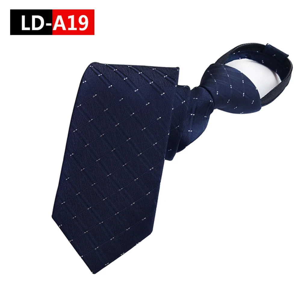Corbata Preatada Con Cremallera Clásica De Negocios y Estilo Tico