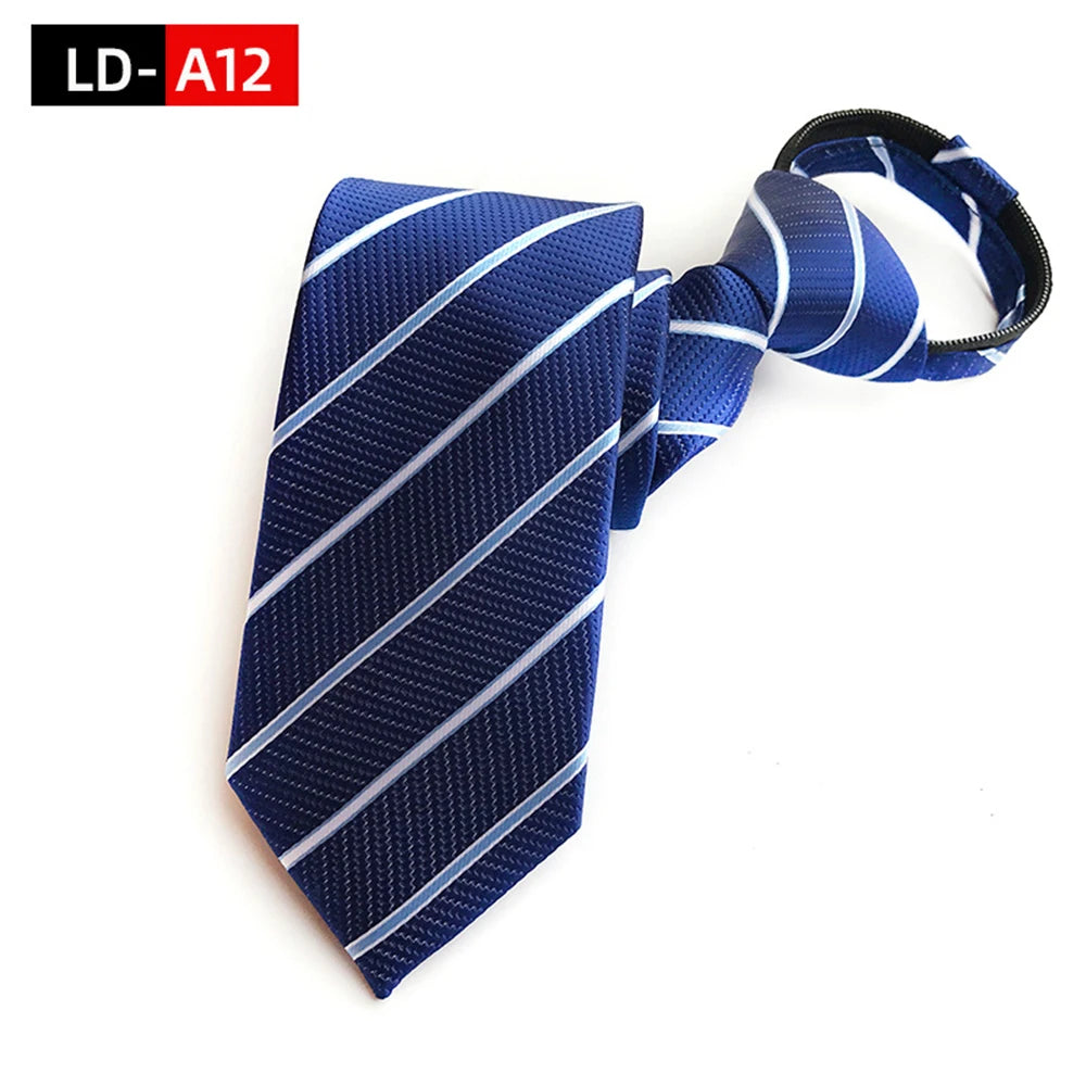 Corbata Preatada Con Cremallera Clásica De Negocios y Estilo Tico
