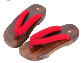 Sandalias Japonesas Geta Hombre Cosplay | Zuecos Madera Planos Novedad Verano