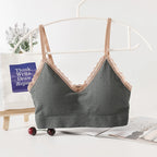 Top Tubo Encaje Decorativo | Sin Costuras | Almohadillas Extraíbles | Ticotrendy