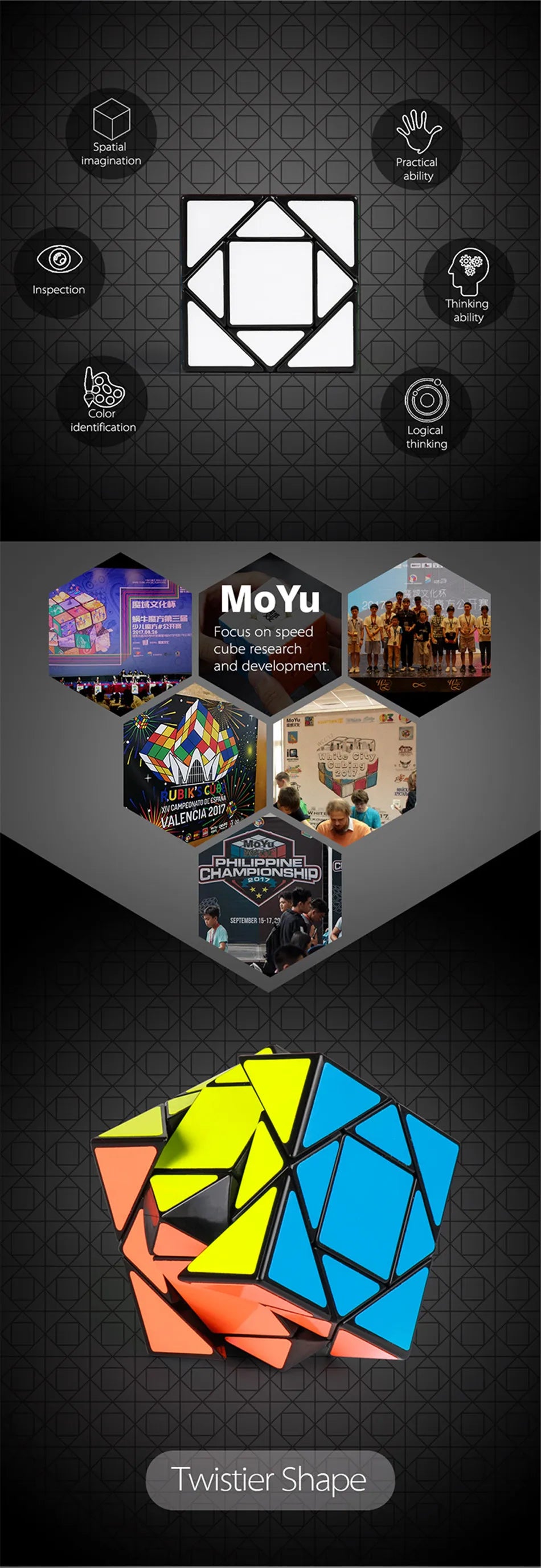 MoYu Cubingclass-cubo de Pandora, juguetes educativos, rompecabezas, cubos mágicos para niños