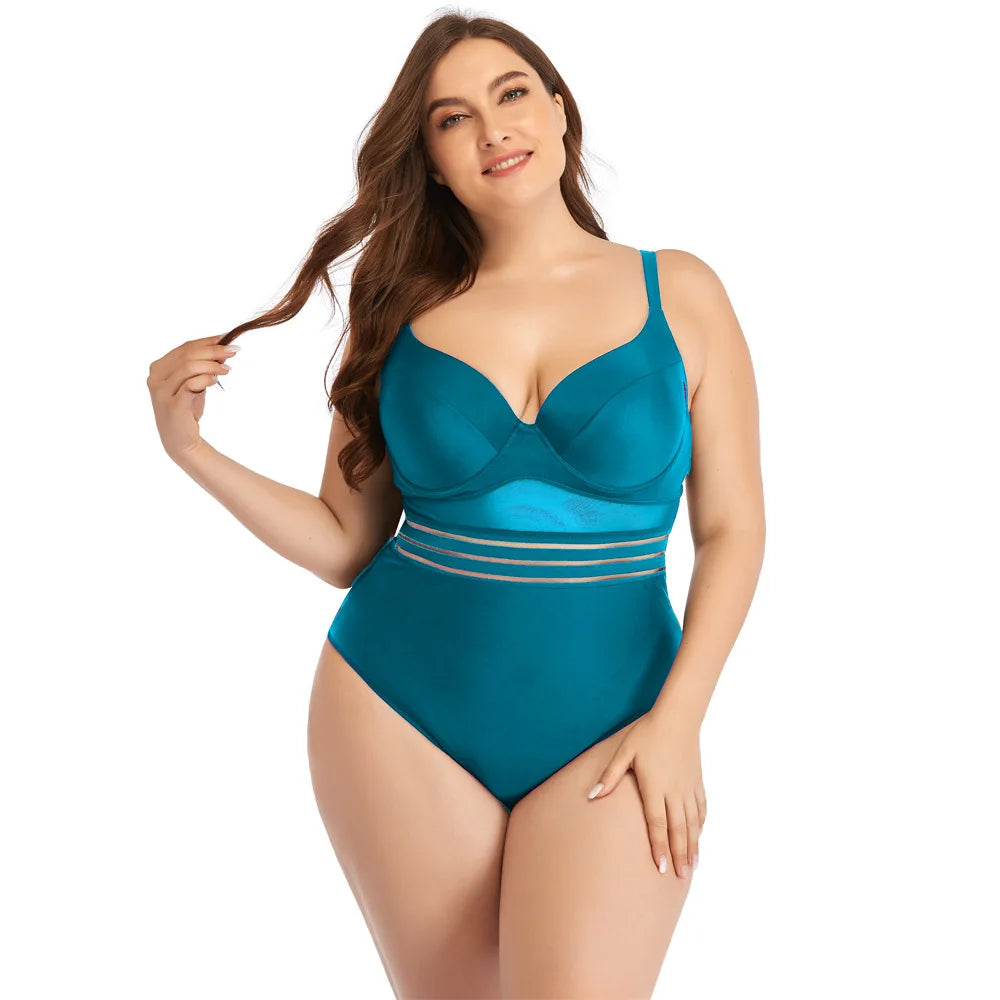 Traje de Baño Una Pieza Talla Grande | 3XL-XXL | Mujer