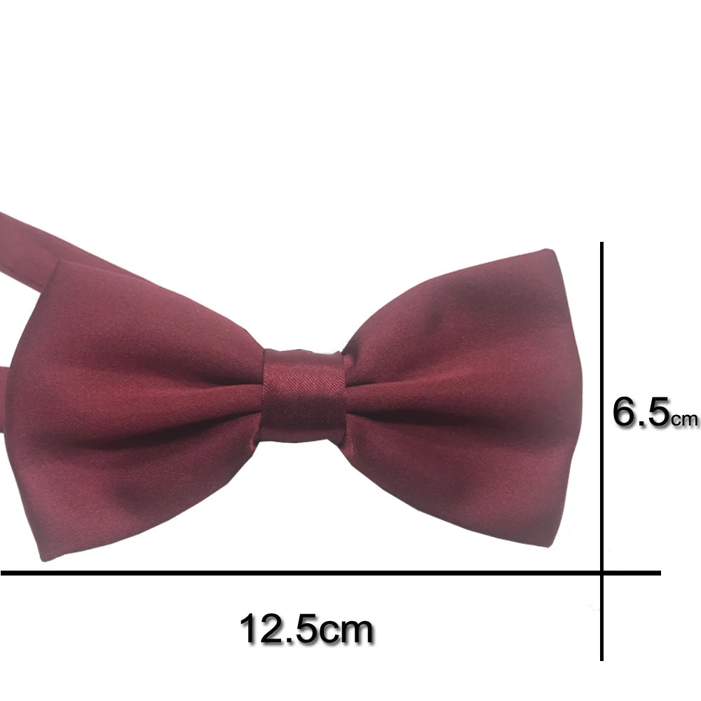 Pajarita ajustada para hombre, pajarita clásica de color negro y dorado, color rojo, verde, rosa, azul y blanco