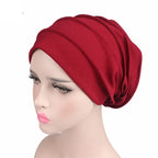 Gorro respirable para mujer, turbante Hijabs para mujer, gorro de tela elástica para la cabeza, gorro suave con volantes para quimio contra el cáncer, bufanda musulmana, venta al por mayor