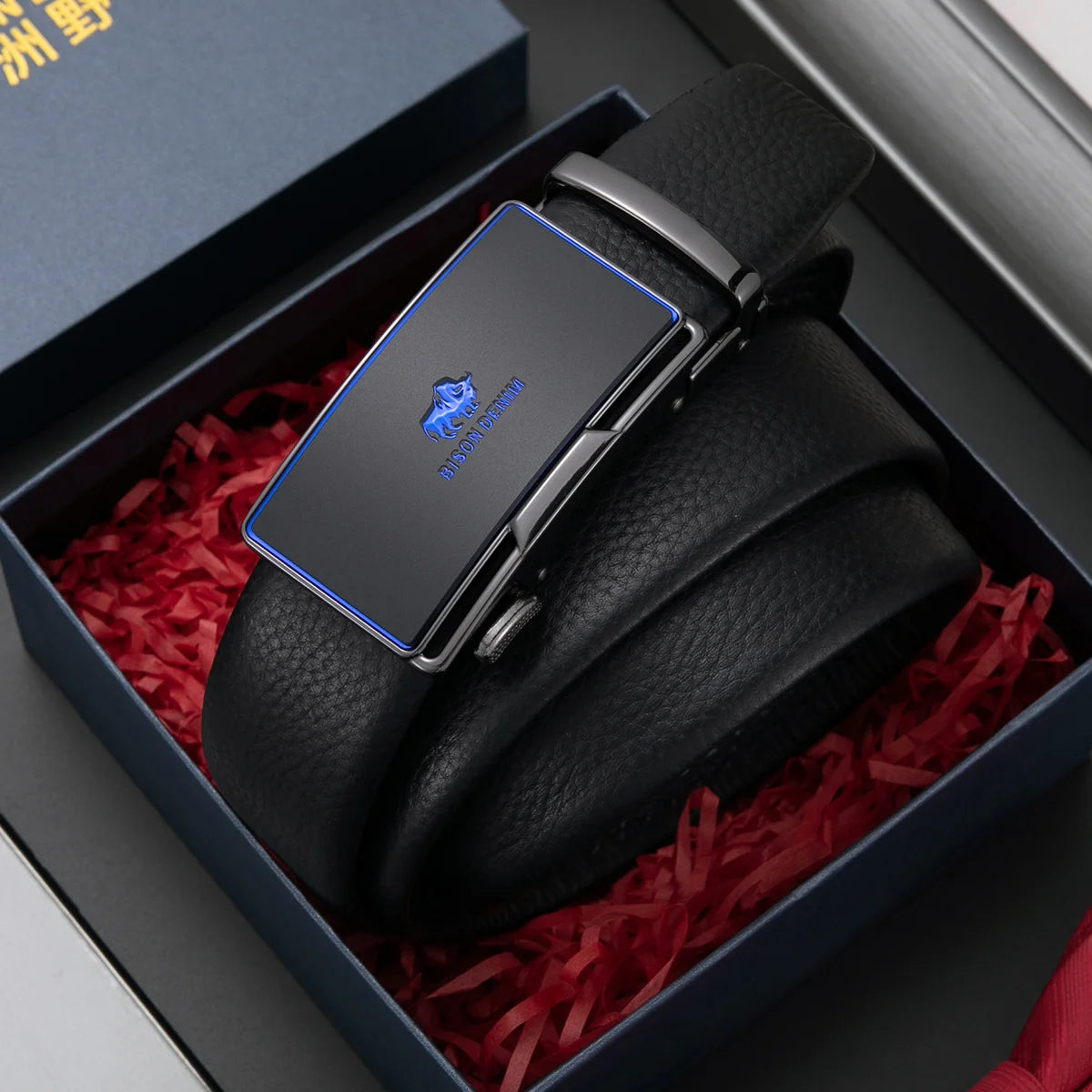 Cinturón Tico Hebilla Automática Cuero Vacuno Estilo Casual Elegante