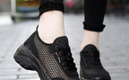 Zapatillas de Malla Hueca con Cordones | Plataforma EVA | Ligeras y Transpirables | Verano