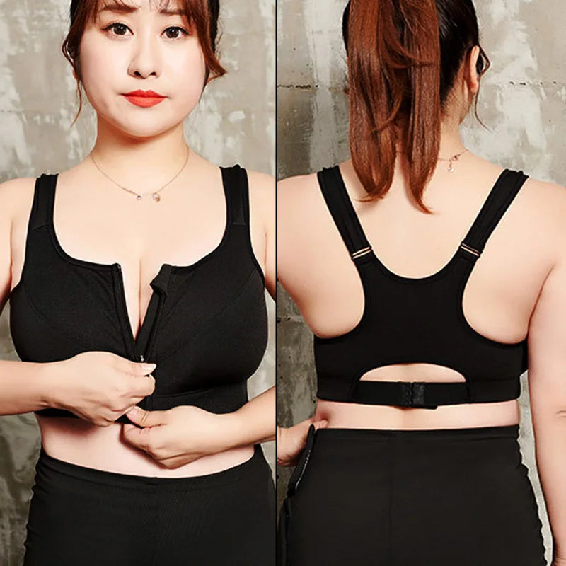 Top Deportivo para Mujer S-5XL | Cremallera Frontal y Push-up | Gimnasio y Yoga | Tico trendy