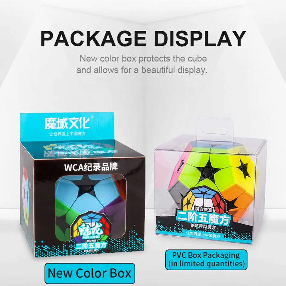 Moyu MoFang JiaoShi Meilong 2x2 Megaminx stickerless Magic Cube Kilominx dodecaedro 2x2 Color Kibiminx Speed Cube