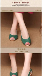 Sandalias de Cuña Planas | Punta Abierta | Tallas 41-42 | Genuinas