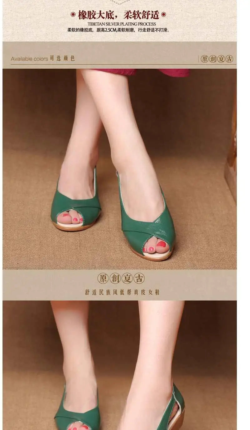 Sandalias de Cuña Planas | Punta Abierta | Tallas 41-42 | Genuinas
