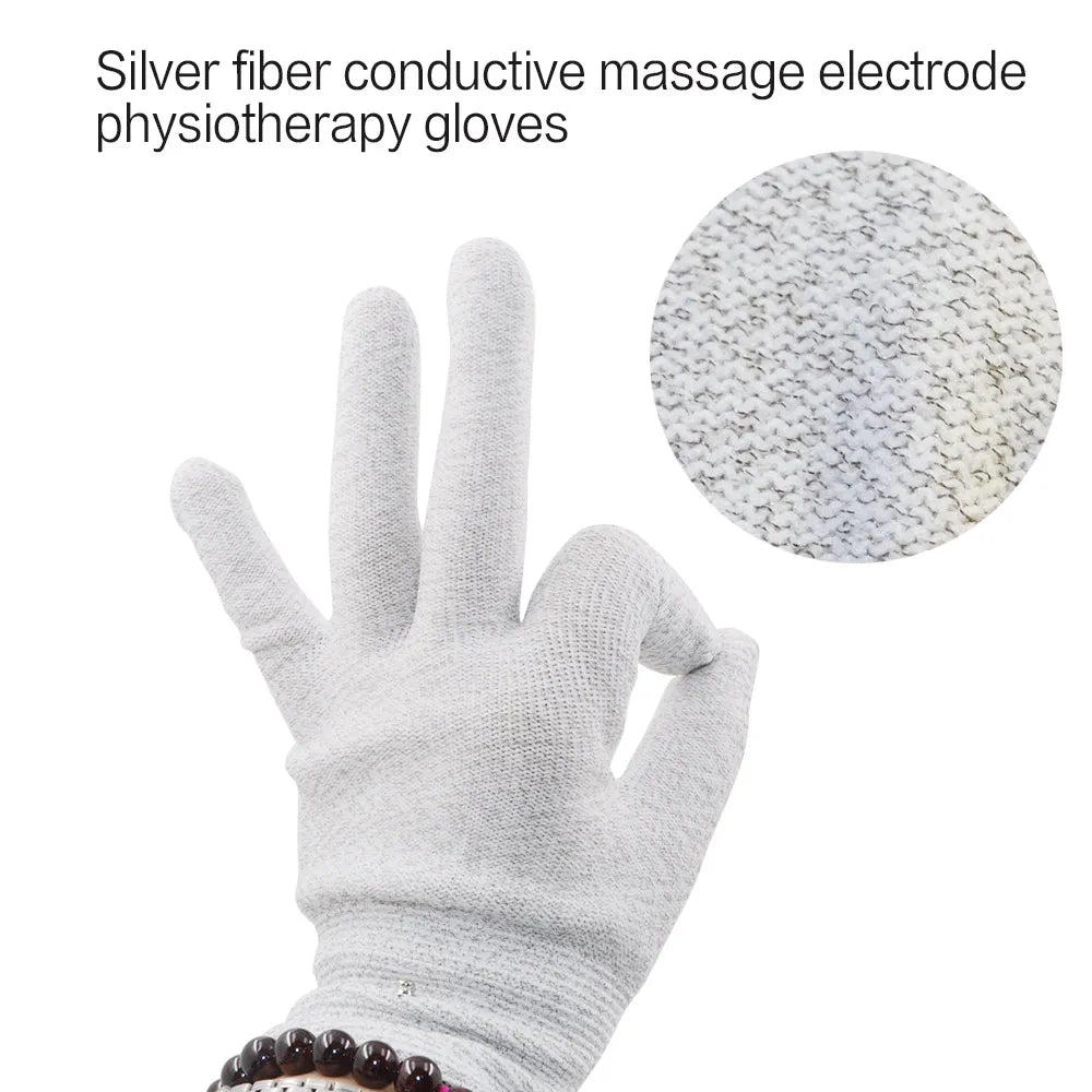 Guantes de Masaje de Fisioterapia Tens con Electrochoque Eléctrico