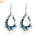 Pendientes de Concha de Abulón Natural | Colgante en Forma de Gota | Ticotrendy