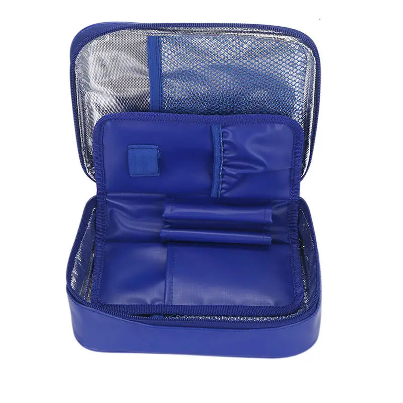 Caja enfriadora de insulina mega, bolsa de tamaño mediano, Estuche De Viaje de insulina para diabéticos con aislamiento portátil, bolsa de hielo de papel de aluminio de tela de nailon