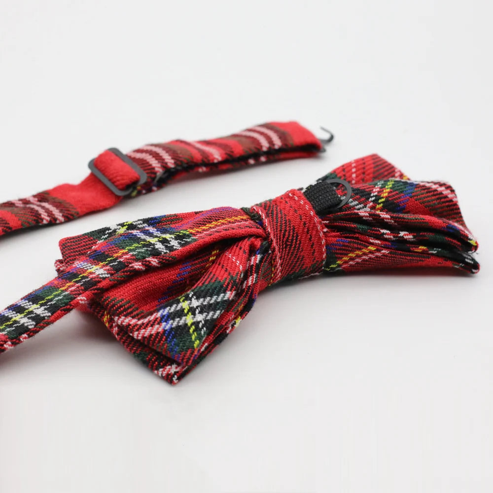 Pajarita De Cuadros Casual Elegante Accesorio Moda Tico